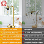 Set Of 2 Gold Table Lamps With 2 USB Ports Dimmable-1
