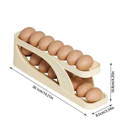 Automatically Rolling Egg Holder Container Display Rack – Aesthetic Homes