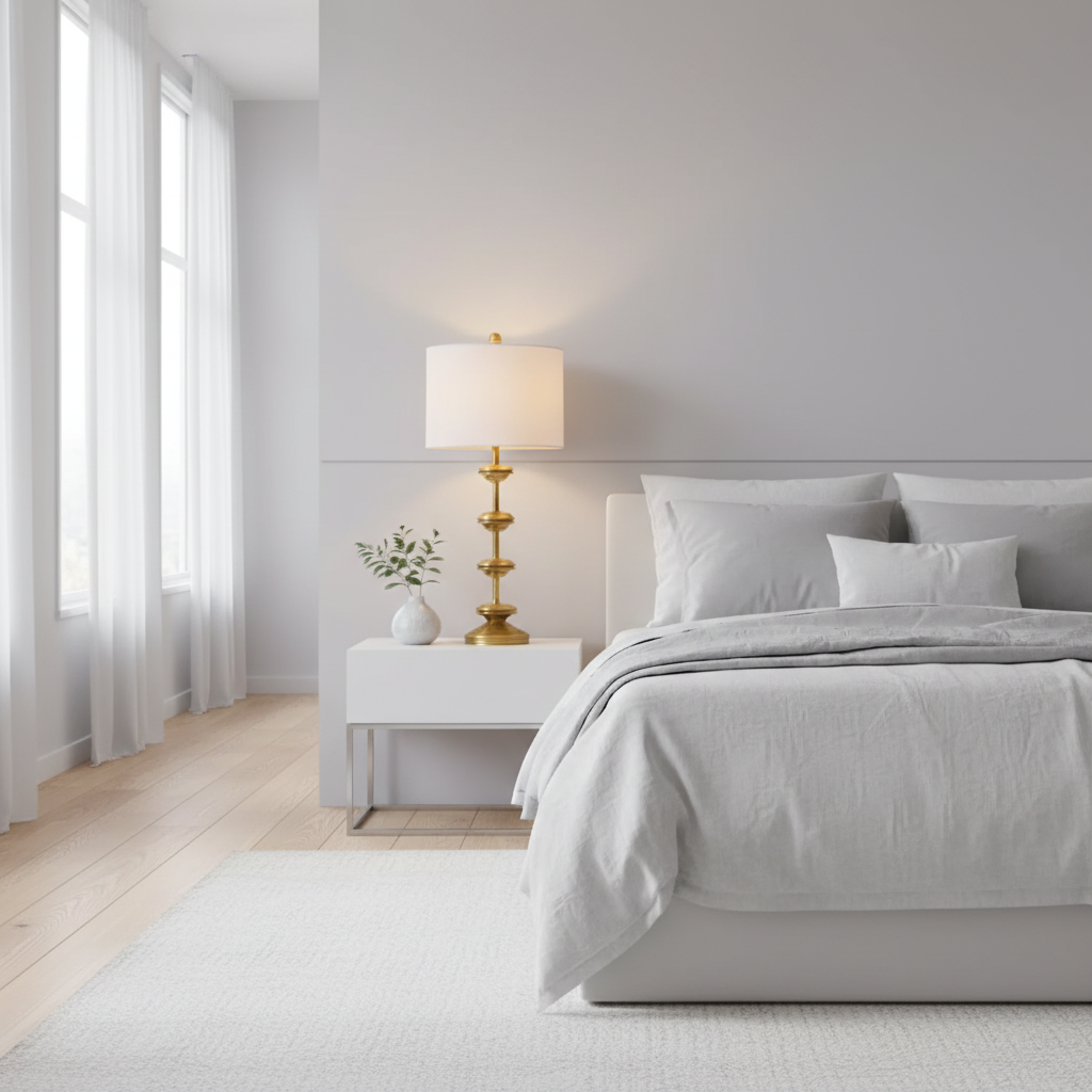 Antique Gold Leaf 32-Inch Table Lamps with White Drum Shade, Set of 2