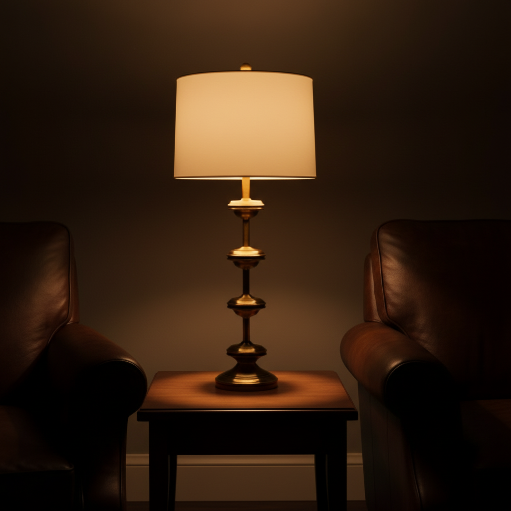 Antique Gold Leaf 32-Inch Table Lamps with White Drum Shade, Set of 2